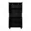 Armoire d'appoint 64,5 po de hauteur, 4 portes, buffet creux avec portes 3D en bois et 1 tiroir pour le salon, la salle à manger, le vestibule, le couloir