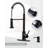 Single Handle Pull Down Kitchen Faucet with Soap Dispenser in Brushed Nickel-104900950