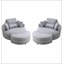 Fauteuil club pivotant avec repose-pieds pivotant avec repose-pieds et coussins de rangement-516867410