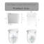Toilette compacte sans bidet Yingze de 10 po de longueur, moins de 25 po, petite toilette, capteur de chasse d'eau automatique, siège chauffant, buse autonettoyante, veilleuse à DEL, télécommande sans fil-122811518