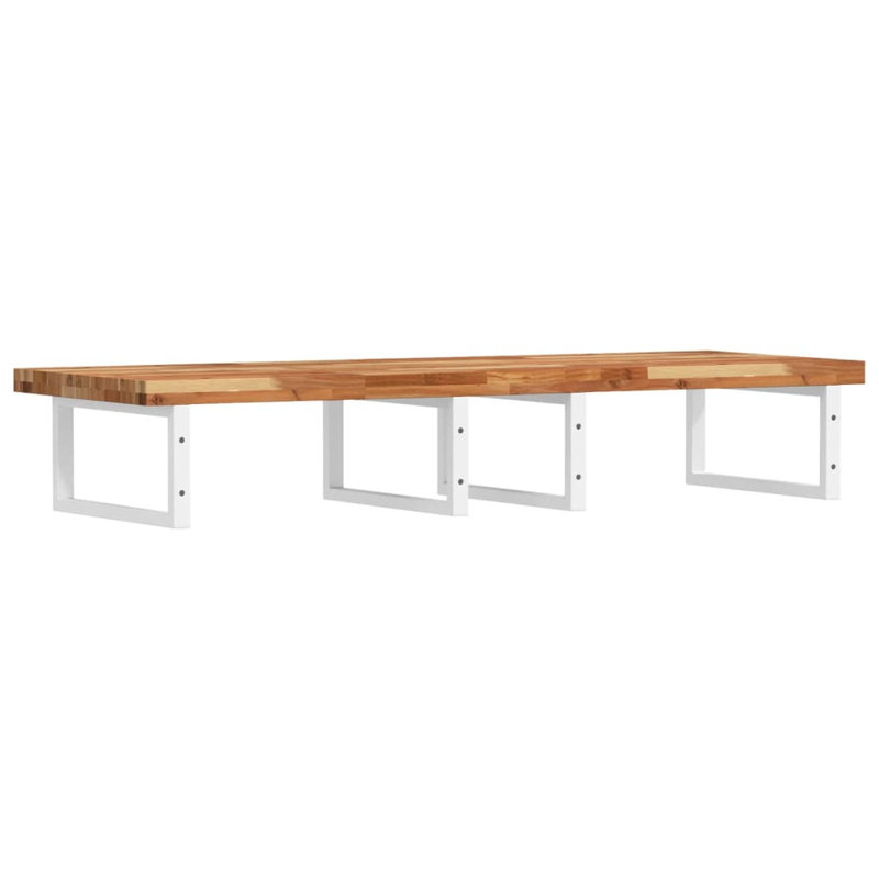 Bradson 140cm Solid Wood Bathroom Vanity Top, Acacia/White