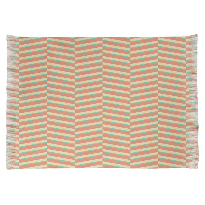 Tapis orange à rayures fracturées, Non