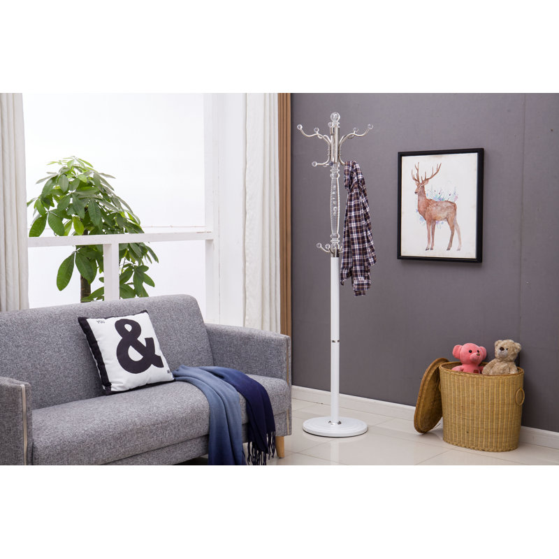 Belding Freestanding Coat Rack, White