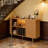 55" Modern Wine Bar Cabinet With Smooth Sliding Door &  LED Lights, Coffee Bar Cabinet With Wine Rack And Glass Holder-1002373508
