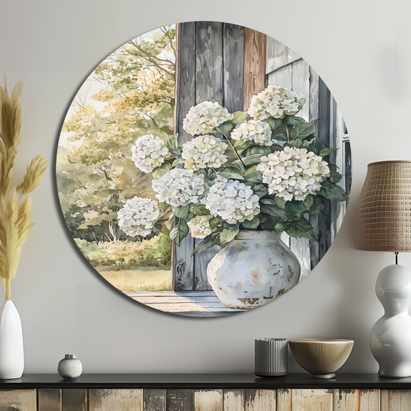 Country hydrangeas pot in the Summer Breeze - Hydrangea, H 23 po x l 23 po
