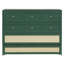 Lit escamotable double avec grands tiroirs, vert-1419084626