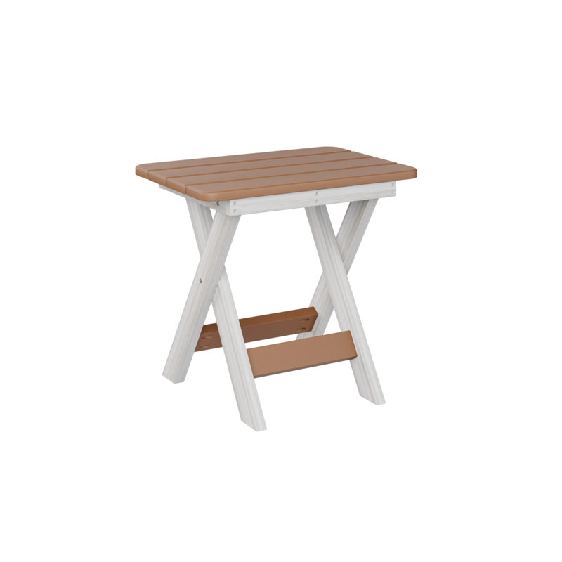 Berlin Gardens Folding End Table, Cedar, Seashell