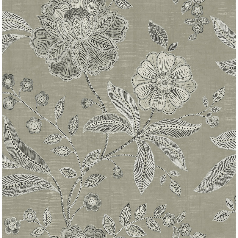 Rouleau de papier peint lisse L 33 pi x l 20,5 po Ramirez, Gris / Charbon
