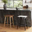 Tabouret de bar en bois sans dossier à hauteur de comptoir avec coussin amovible-871875408-847064367-847064337