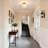 10" 1-Light Modern Matte Black Flush Mount With White Ribbed Glass Drum Shade For Hallways/ Stairwells /Dining Rooms-1144446970