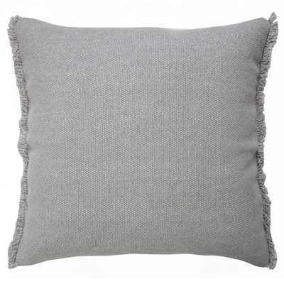 Fringed Cotton Throw Pillow