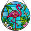 Panneau de vitrail de jardin 12 "H Flamingo-1519681970
