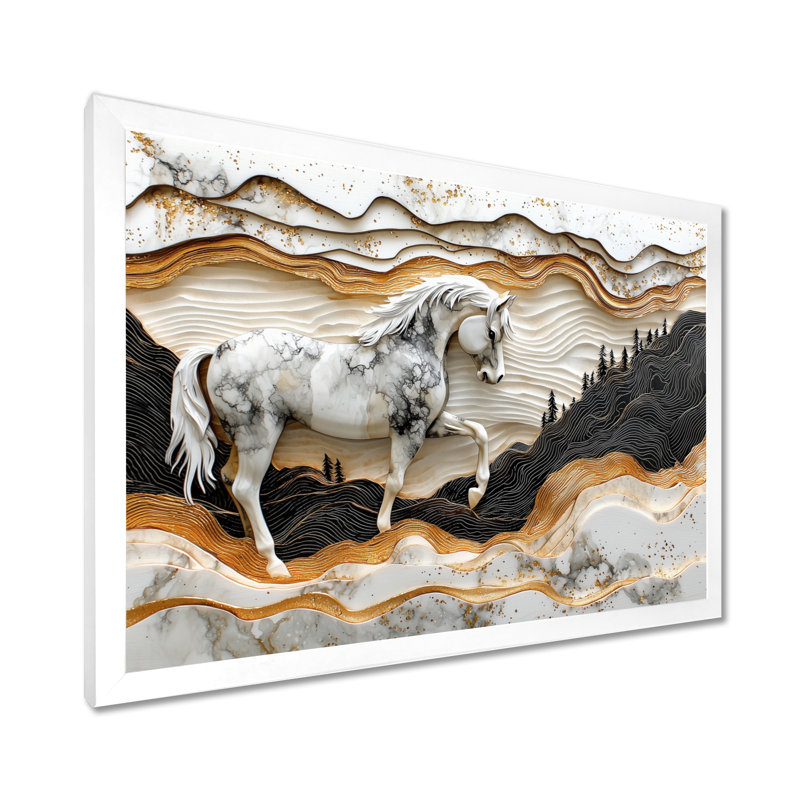 Marjanas - Animals Wall Art, Impression d'un seul cadre photo sans passe-partou, H 12 po x l 20 po, Blanc