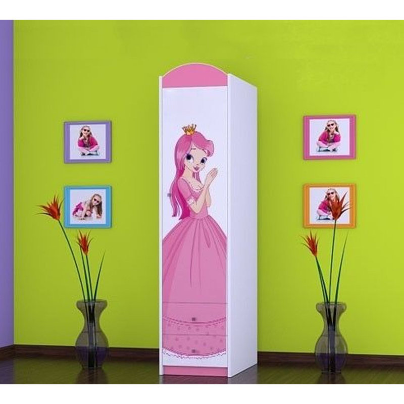 Ellyson 1 Door Wardrobe, Pink
