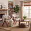 Chaises d'appoint modernes en tissu de velours avec structure en bois massif, chaises rembourrées pour le salon ou le coin lecture-782639059