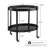 Oval Bar Cart with 2 Shelves