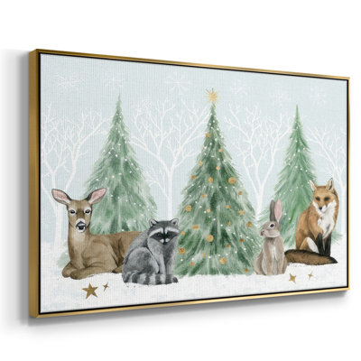 Collection de Noël dans la forêt, toile tendue avec châssis en A