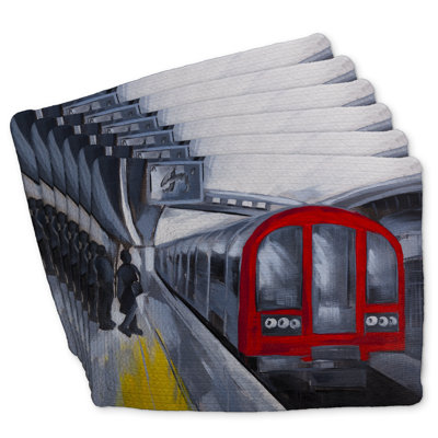 Braided Polyester Orlane Set of 6 - People Waiting Metro Decor