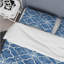 Ensemble de housse de couette transitionnel bleu et blanc quadrilobe Dreams III-109161183