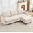 Lyles 83.5" L-shape Sectional Sofa With Armrest And Moveable Ottoman Black Legs Seater For 4-109867526