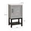Meuble-lavabo autoportant de 51 cm (20 po) avec lavabo en céramique et rangement - Gris-73013590
