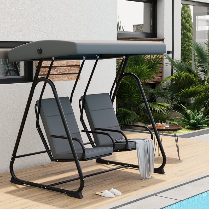 2 Person Porch Swing with Canopy
