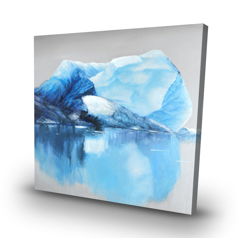 Iceland icebergs - 32"x32" art on canvas