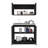 Cabinet Set, Two Shelves Black