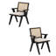 Chaise avec accoudoirs en bois massif Anderer