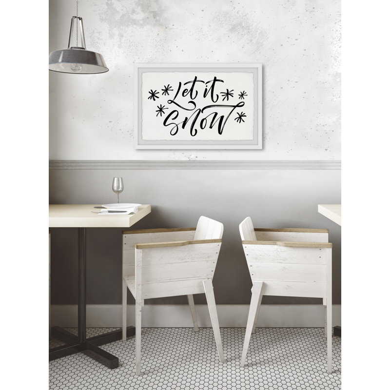 «Let It Snow! Reproduction encadrée, H 8 po x l 12 po x P 1,5 po