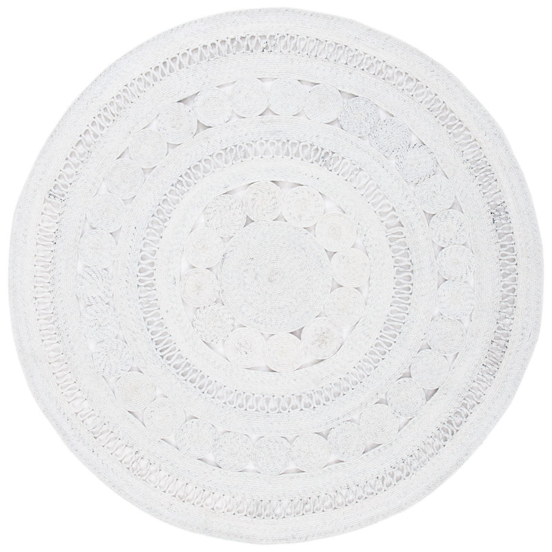 Cape Cod Hand Woven Performance Solid Color Rug, Round 6'