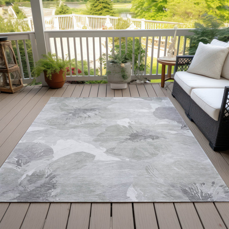 Tapis intérieur / extérieur lavable à la machine Claudian ACN1556, Rectangle 10 pi x 14 pi