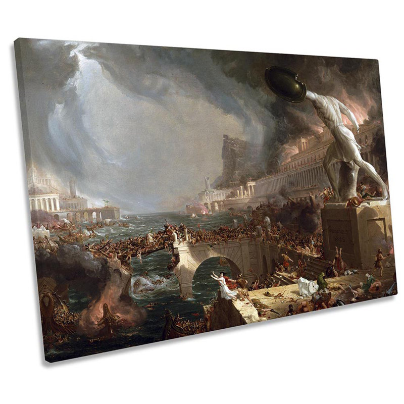 X7555 Thomas Cole Course Of Empire Destruction - Wrapped Canvas Print, 30.5cm H x 45.7cm W x 2cm D
