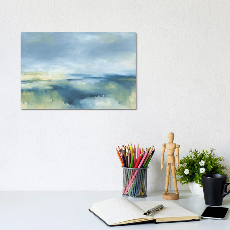 Coastal Blues by Danusia Keusder - Wrapped Canvas Painting, 20.32 cm H x 30.48 cm W