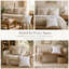 Ensemble de 1 coussin décoratif carré blanc 100% coton, bourre en duvet de microfibre, tailles multiples-93653192