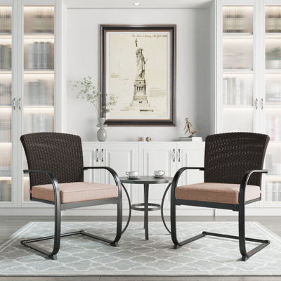Girther 3 Piece Rattan Seating Group with Cushions by Winston Porter
