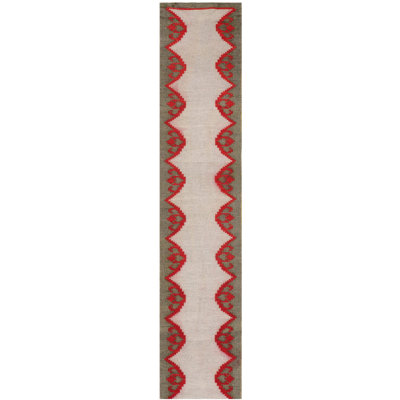 Antique Bessarabian Flat Woven Hallway Runner Rug