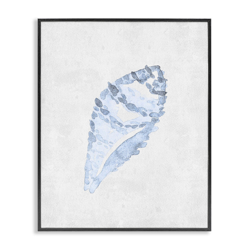 Giclée encadrée par un coquillage, H 14 po x l 11 po, Noir