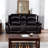 Espresso Home Theater Loveseat – Dual Recliner with Console & Cup Holders for Media Room