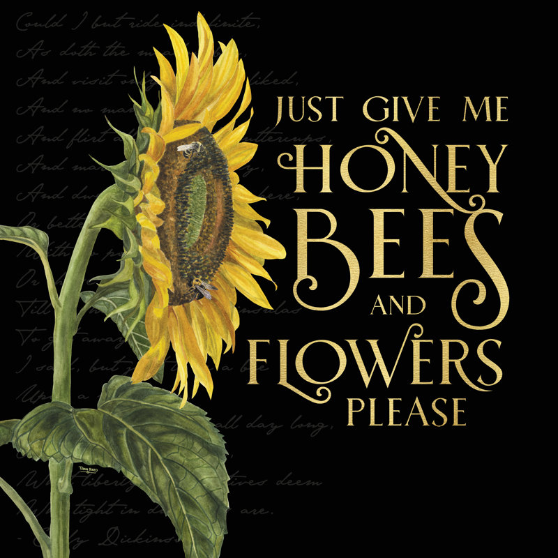 Abeilles et fleurs Alayza, H 12 po x l 12 po