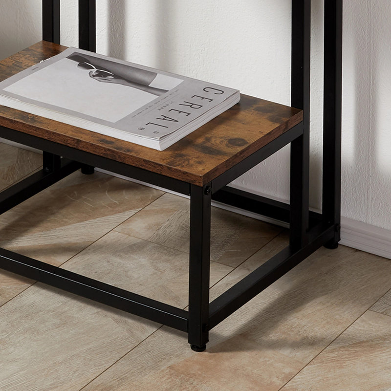 Enspijk Frame End Table, Black, Brown