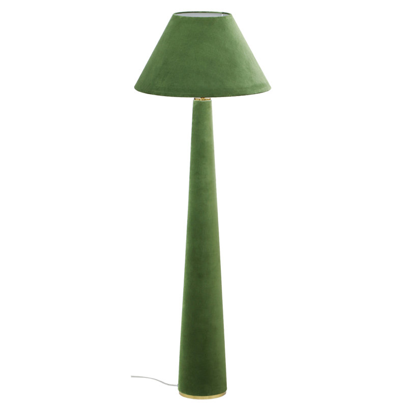 Graham Velvet Floor Lamp, Green, Green