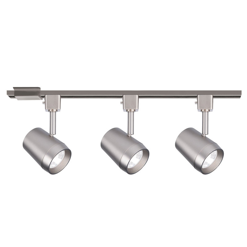 Ocularc 48'' 3 -Light Track Track Kit with Dimmable and Adjustable Head, Platinum