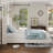 Corduroy Bed Frame with 47" Headboard, Upholstered Platfrom Bed with Vertical Stripe Wingback-114138546