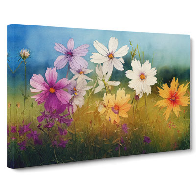Radiant Wildflowers Floral - Wrapped Canvas