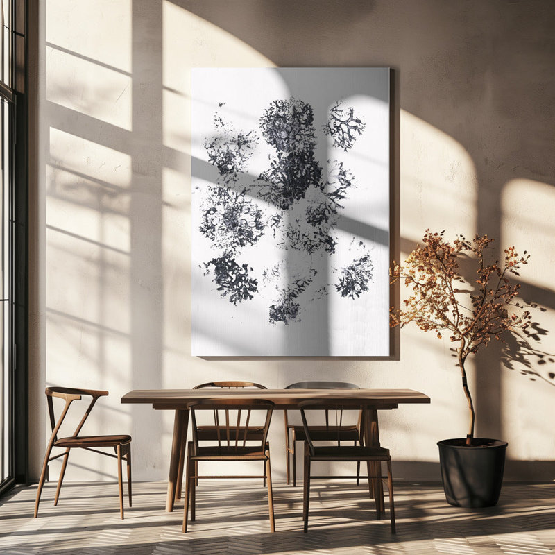 Plantes II, H 28 po x l 40 po, Noir