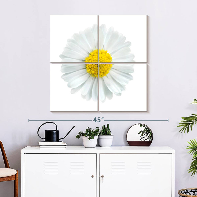 Harnek White Chamomile Flower, 32" H x 32" W