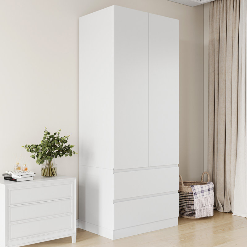 Armoire penderie avec tiroirs Chayton