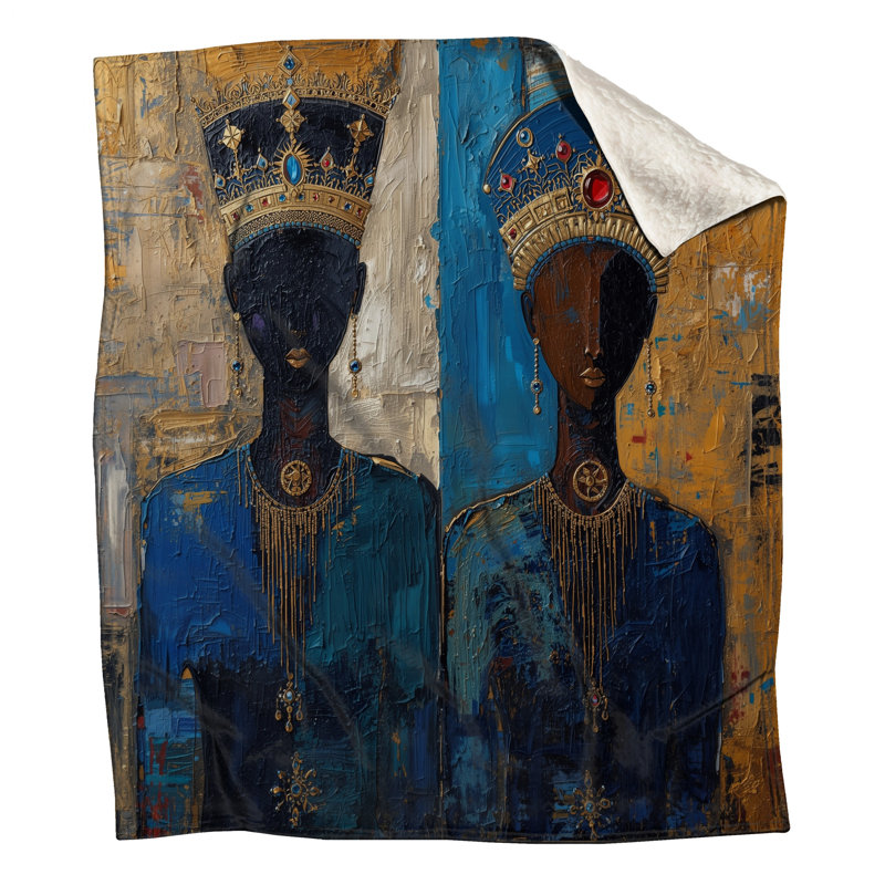 Personnages Regal avec des couronnes couvertures, L 60 po x H 80 po
