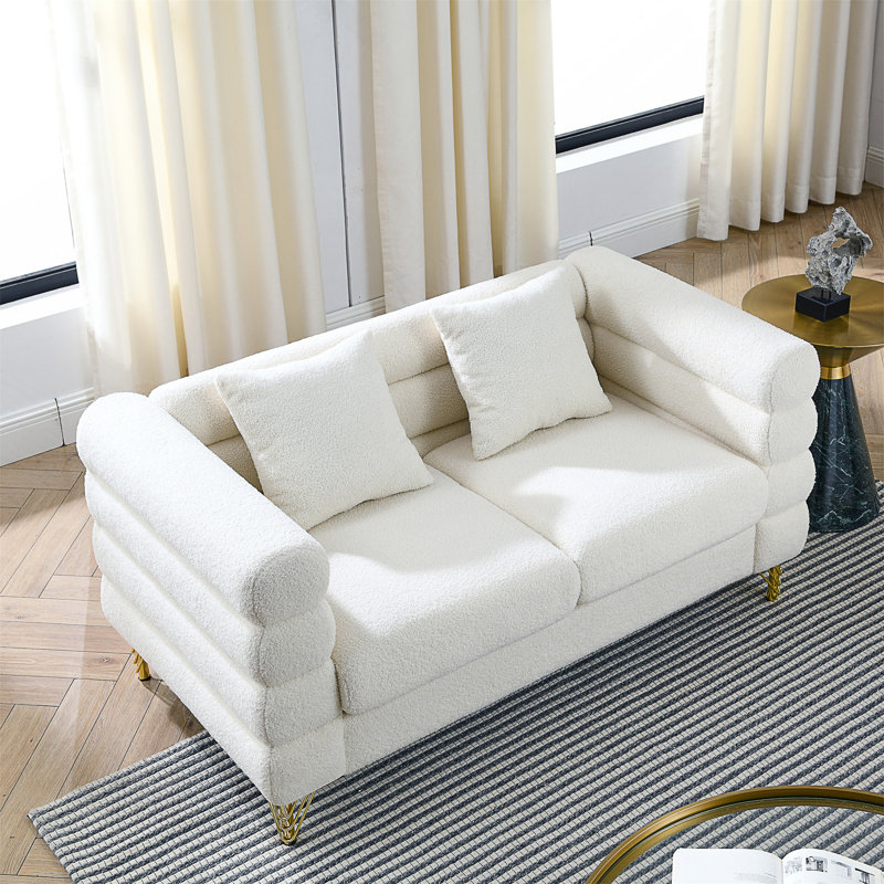 60" Oversized Two-Seater Sectional Sofa Set